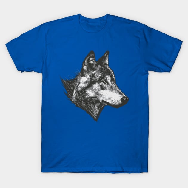 Wolf Wolf Head Beautiful Motif T-Shirt by Hariolf´s Mega Store